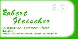 robert fleischer business card